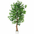 Árbol Artificial Ficus con Macetero 180cm Verde para Interiores