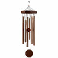 Campana de Viento Marrón de Metal y Madera