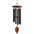 Campana de Viento Negra y Madera para Exterior