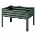 Cajón de Cultivo Elevado de Metal Verde 80x40x78 cm