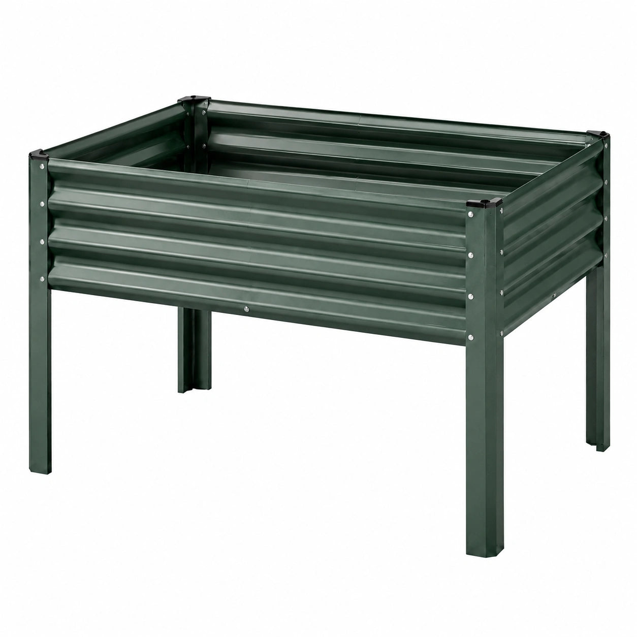 Cajón de Cultivo Elevado de Metal Verde 80x40x78 cm