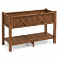 Jardinera Elevada de Madera para Exterior Marrón 80x30x75 cm