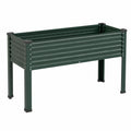 Cama Elevada de Jardín de Metal Verde para Exterior